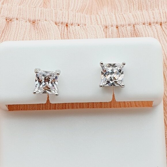 5MM S925 Sterling Silver CZ Stud Earrings for Women/Girl, US19251021 - Picture 12 of 13